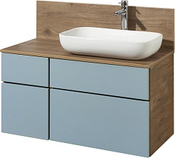 Акватон Тумба под раковину Мишель 100 дуб рустикальный/фьорд – фотография-1